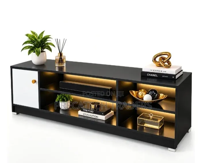 Imported Executive TV Stand With Shelves and Cabinet