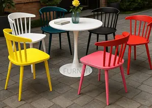 Dining Chairs; Armless Strong Plastic Outdoor Garden Chairs