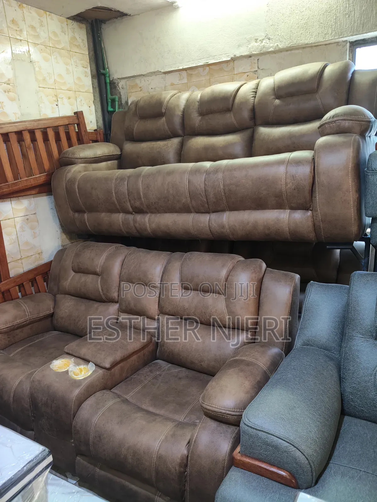 Brand New 5 Seaters Semi-Recliner Sofa