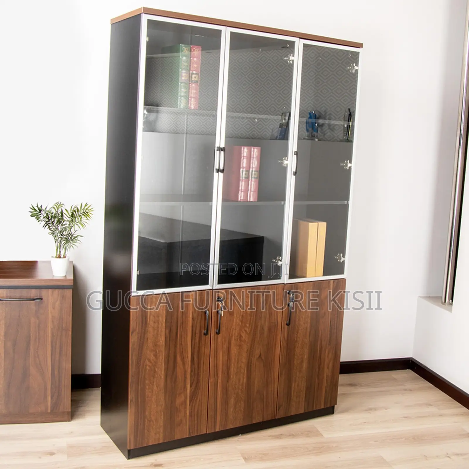 Office Cabinet; 3-Door Wooden Office Cabinet