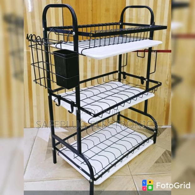 Executive 3-Layer Dish Drainer Rack – Heavy Duty Kitchen Storage Stand