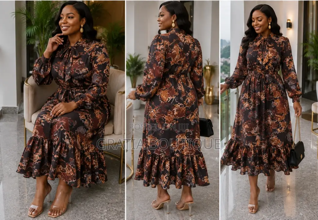Cute African Stylish Sundress Floral Print