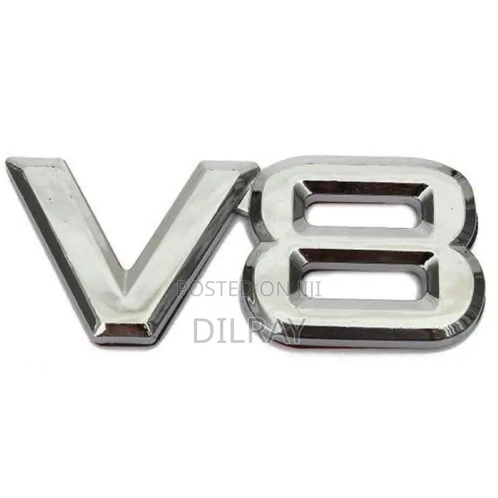 V8 Logo Emblem Badge