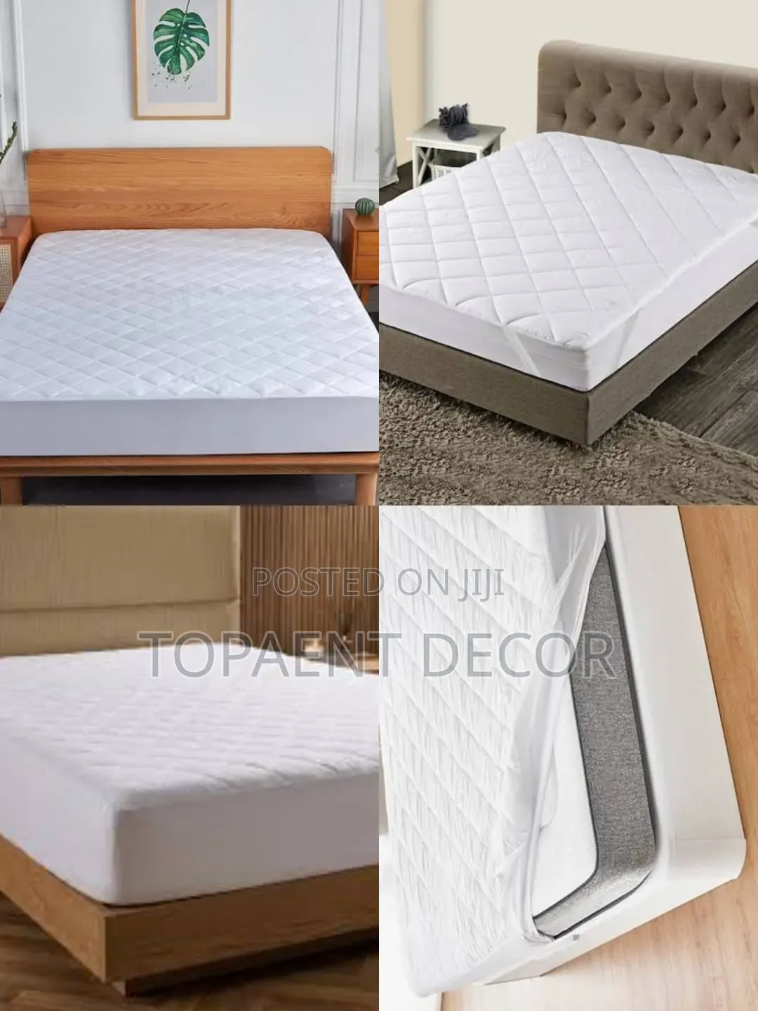 White Quilted Waterproof Mattress Protector