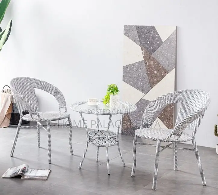 Rattan Set; 2-Person Outdoor Rattan Seating Set With Glass Table