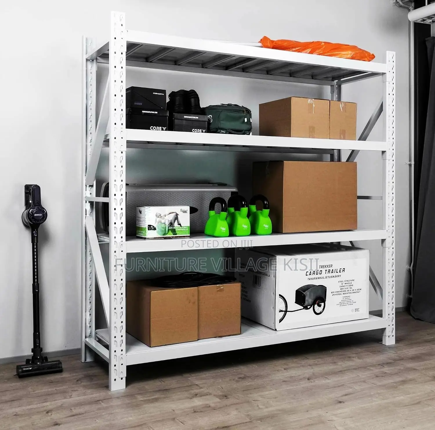 Storage Unit: 4-Tier Metalic Adjustable Rack