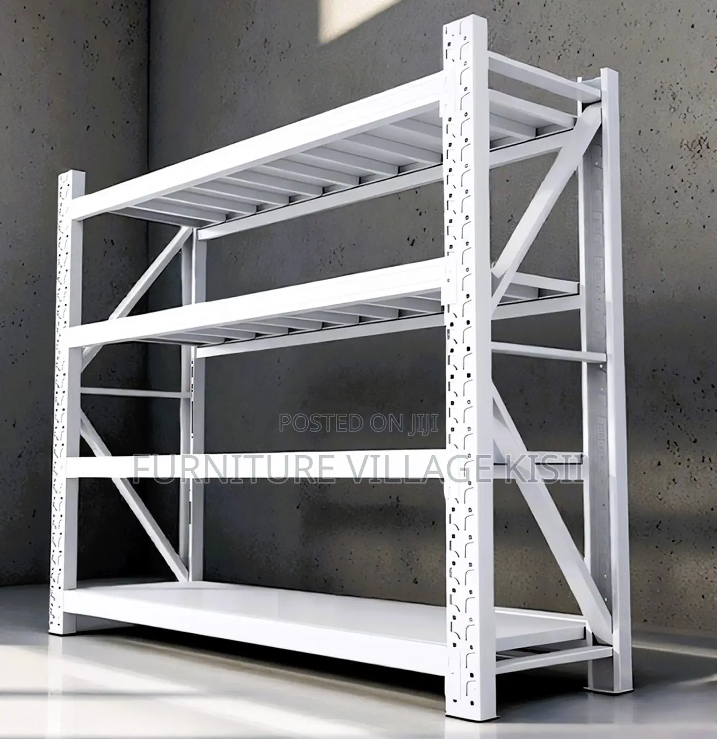 Storage Unit: 4-Tier Metalic Adjustable Rack
