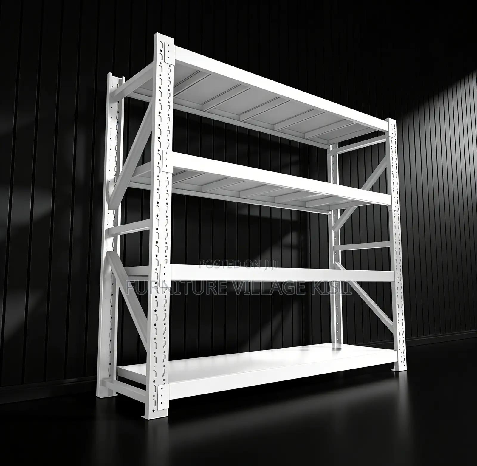 Storage Unit: 4-Tier Metalic Adjustable Rack