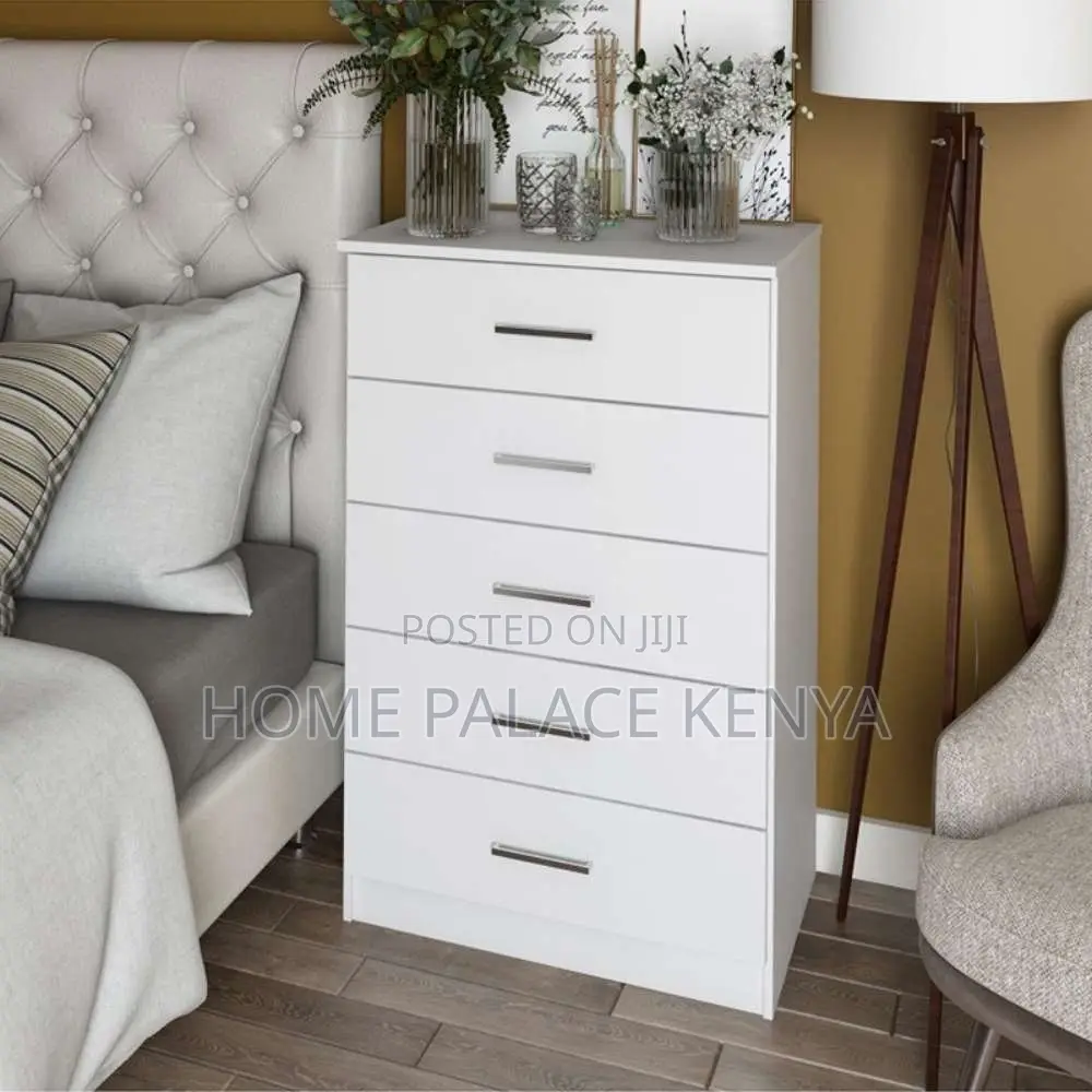 Chest of Drawers; Versatile Wooden 5 Drawer Chest of Drawers