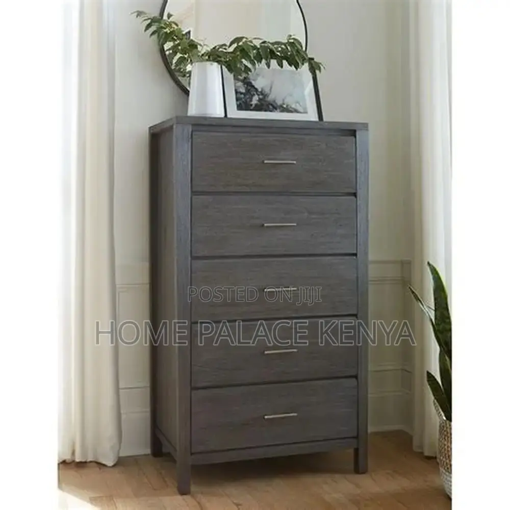 Chest of Drawers; Versatile Wooden 5 Drawer Chest of Drawers