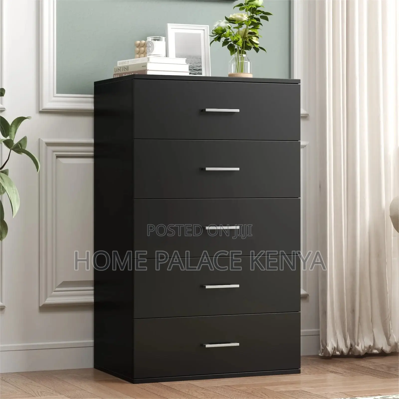 Chest of Drawers; Versatile Wooden 5 Drawer Chest of Drawers