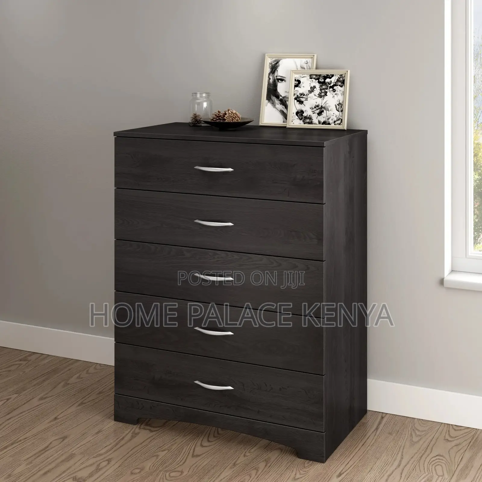 Chest of Drawers; Versatile Wooden 5 Drawer Chest of Drawers