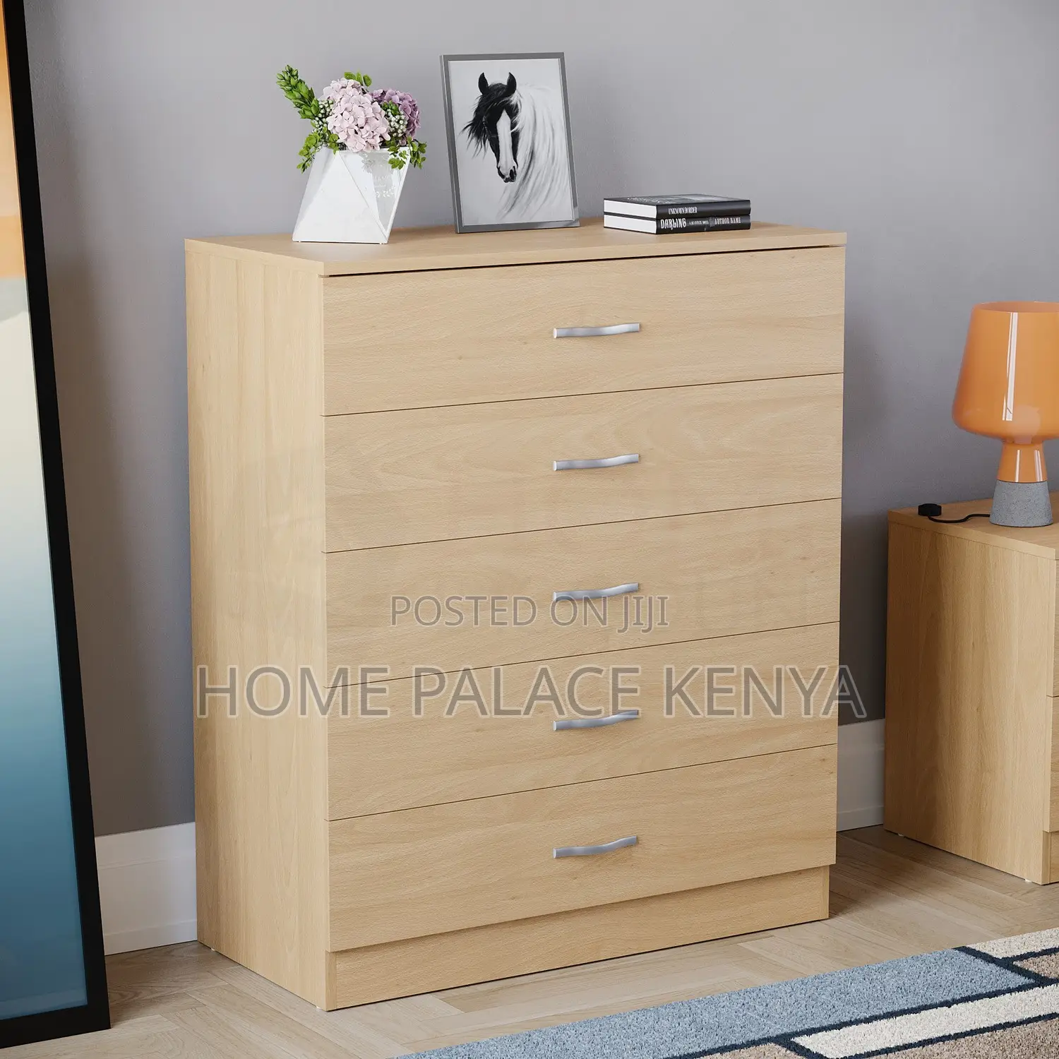 Chest of Drawers; Versatile Wooden 5 Drawer Chest of Drawers