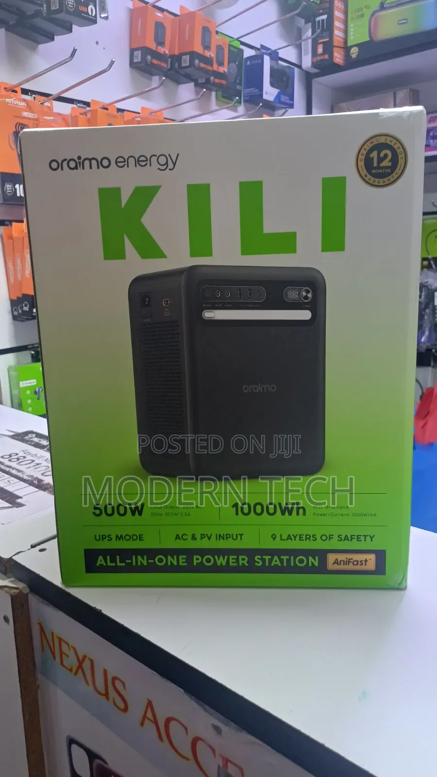 Oraimo Energy KILI 1000Wh 500W Portable Power Station