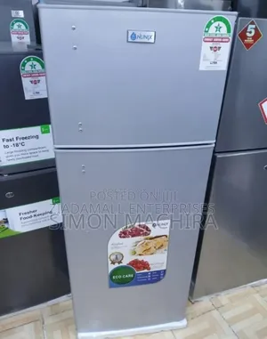 Colour Silver New Nunix 210L Fridge. Payment on Delivery. Top Freezer