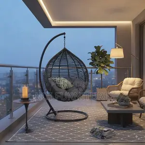Home Chairs; Rattan 360 Rotational Balcony Outdoor Hammock Chair