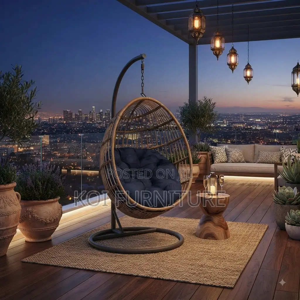 Home Chairs; Rattan 360 Rotational Balcony Outdoor Hammock Chair
