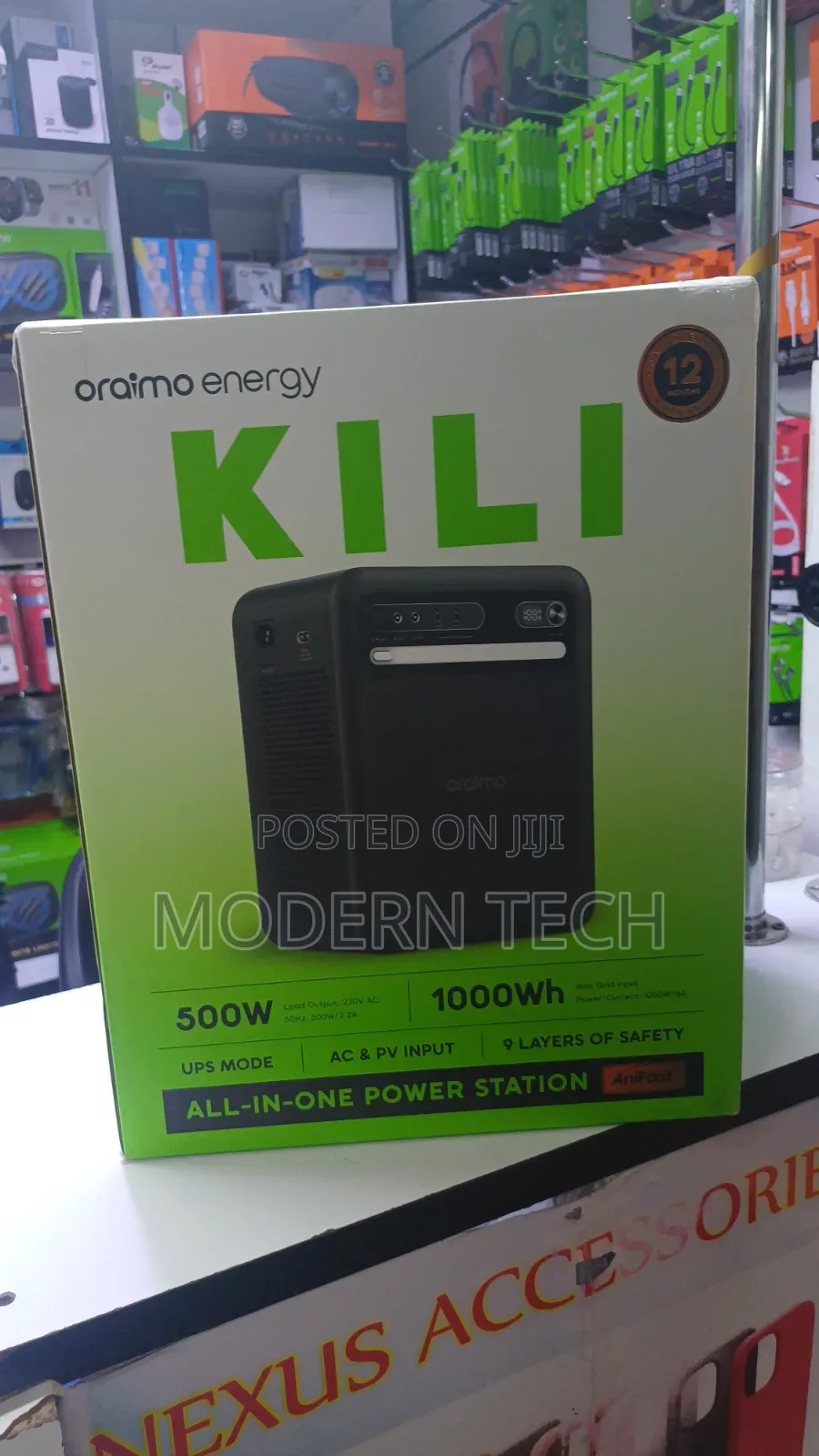 Oraimo 1000Wh Backup Power Station 500W for Home Outdoor Use