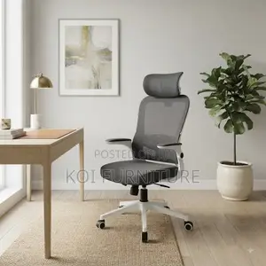 Office Chairs; Orthopedic Fabric Recliner Seat ( in Black White)