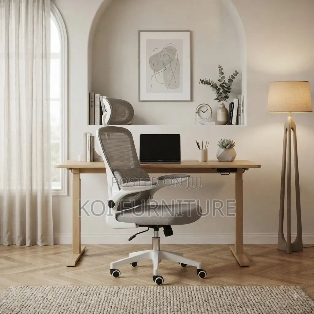 Office Chairs; Orthopedic Fabric Recliner Seat ( in Black White)