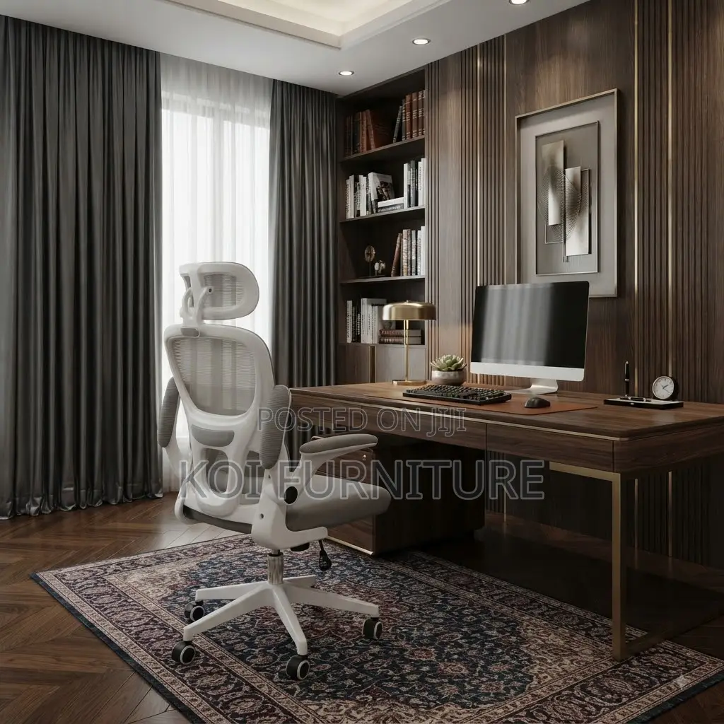 Office Chairs; Orthopedic Fabric Recliner Seat ( in Black White)