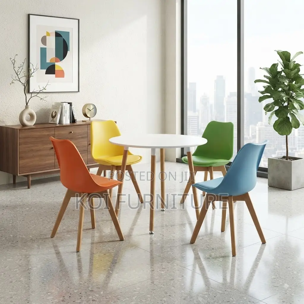 Dining Chairs; Eames Modern Cushioned Home Chairs