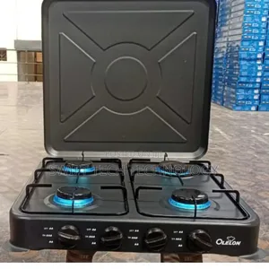 Olelon 4 Burner Gas Stove Cooker With Cover Lid
