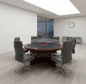 Boardroom Table; 1200MM Round Mahogany Painted Boardroom Table