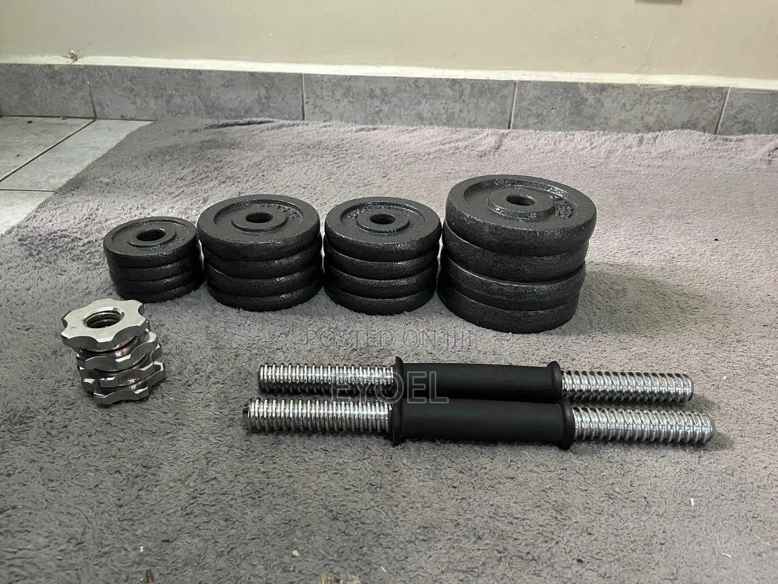 Cast Iron Adjustable Dumbbell Set