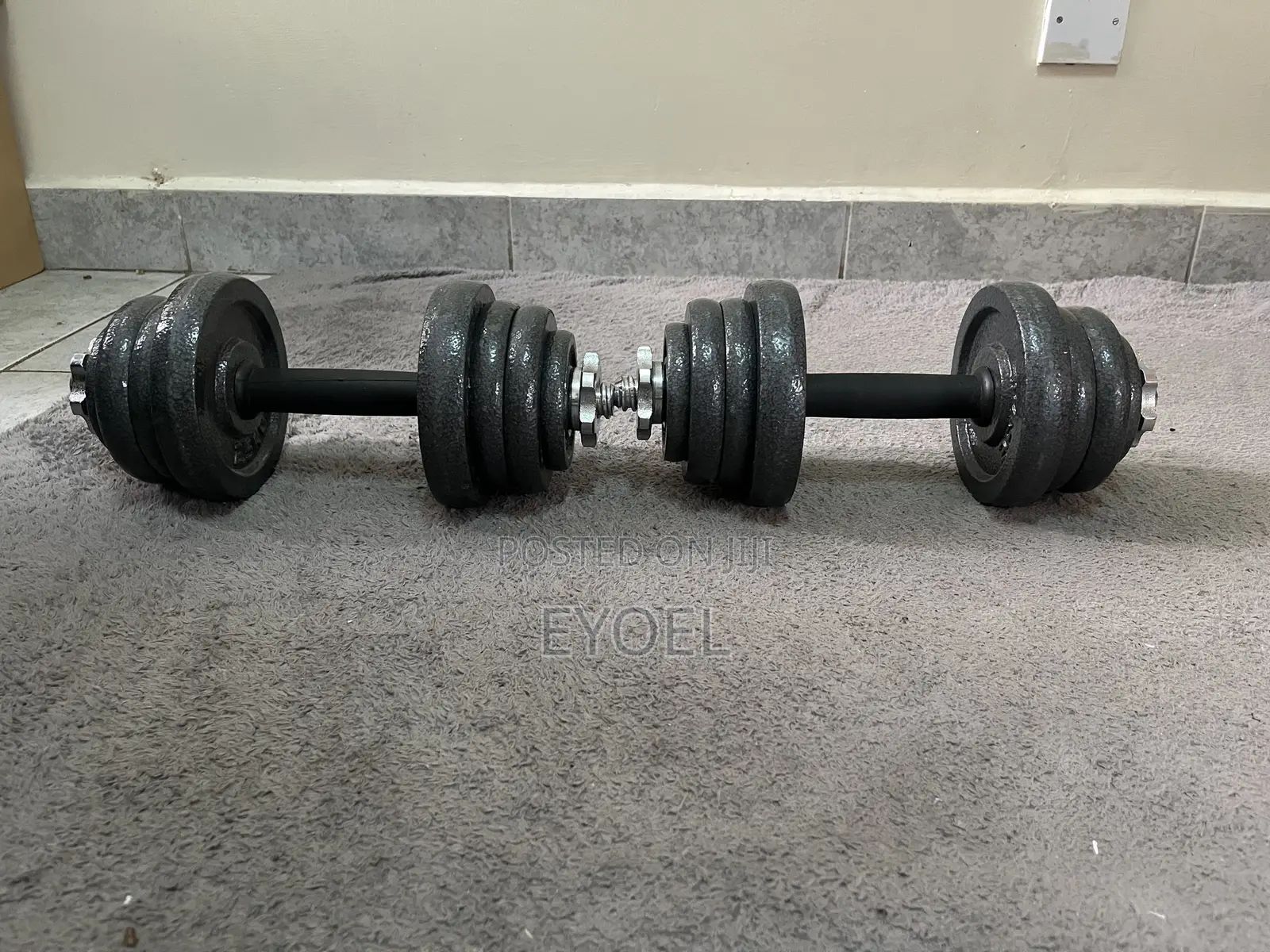 Cast Iron Adjustable Dumbbell Set