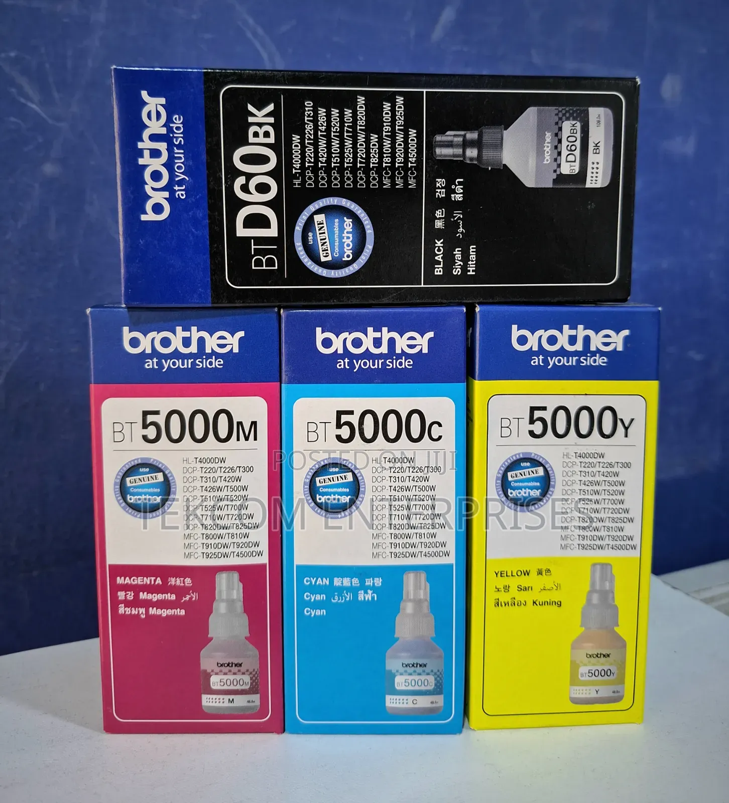 Brother BT5000 Original Quality Inks (Bk,c,y,M)