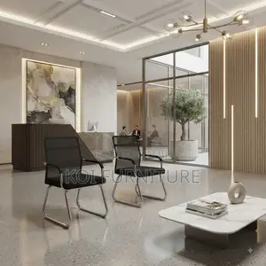 Office Chairs; Mesh Backrest Visitors Office Chair With Metal Legs