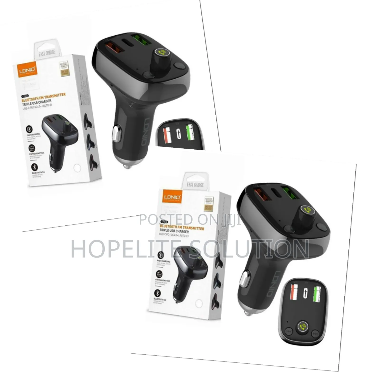 Quality Car Bluetooth Fm Transmitter With Tripple USB Car Charger