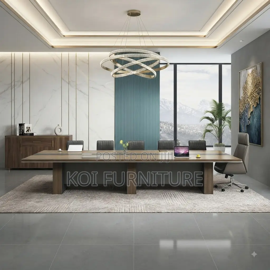 Boardroom Table; 2400mm Brown Executive Large Boardroom Tables