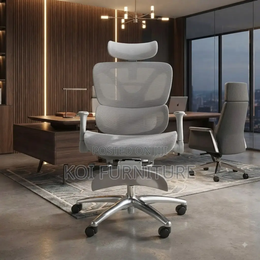 Office Chairs; White Ergonomic Orthopedic High Back Office Chairs