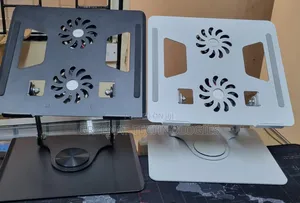 Rotating Laptop Cooling Stand | Dual Cooling Fans | 360° Rotation