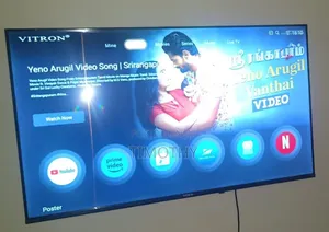 Qled Vitron TV 43 Inches Smart TV With It's Mount
