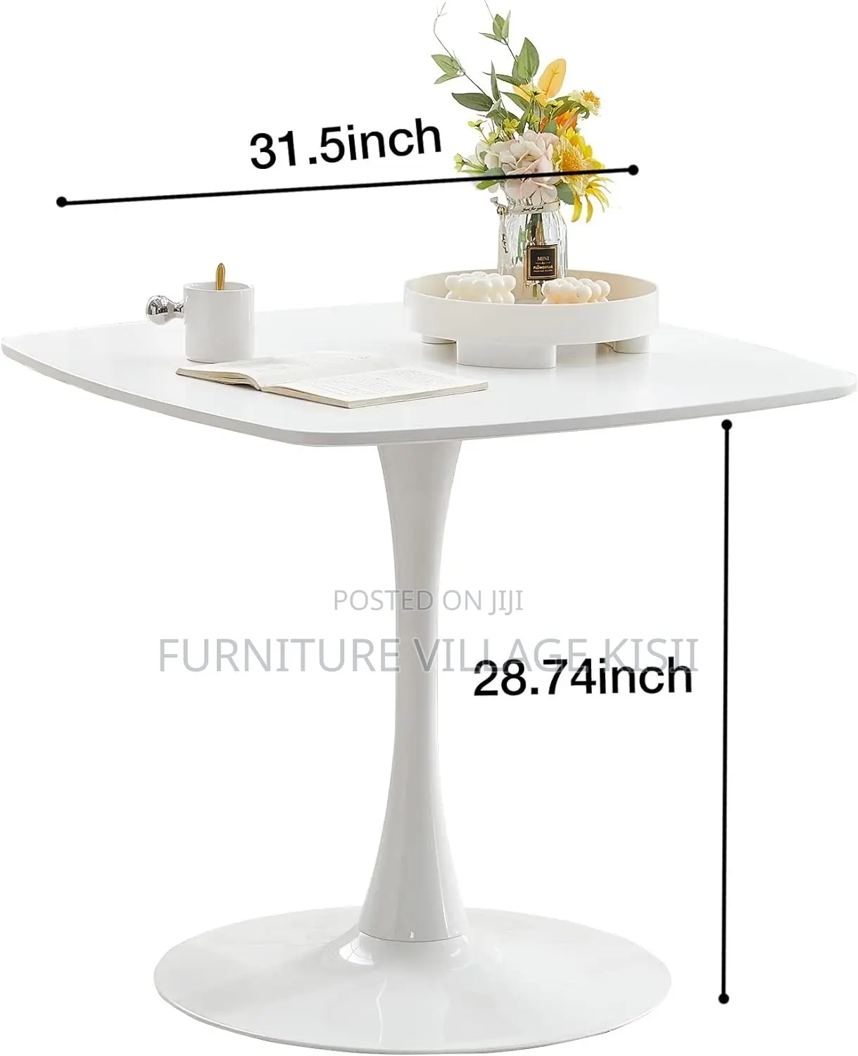 Home Furniture:4-Seater Marble Dining Set