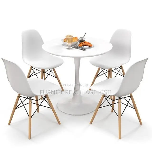 Home Furniture:4-Seater Marble Dining Set