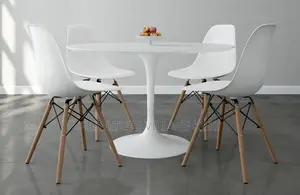 Home Furniture:4-Seater Marble Dining Set