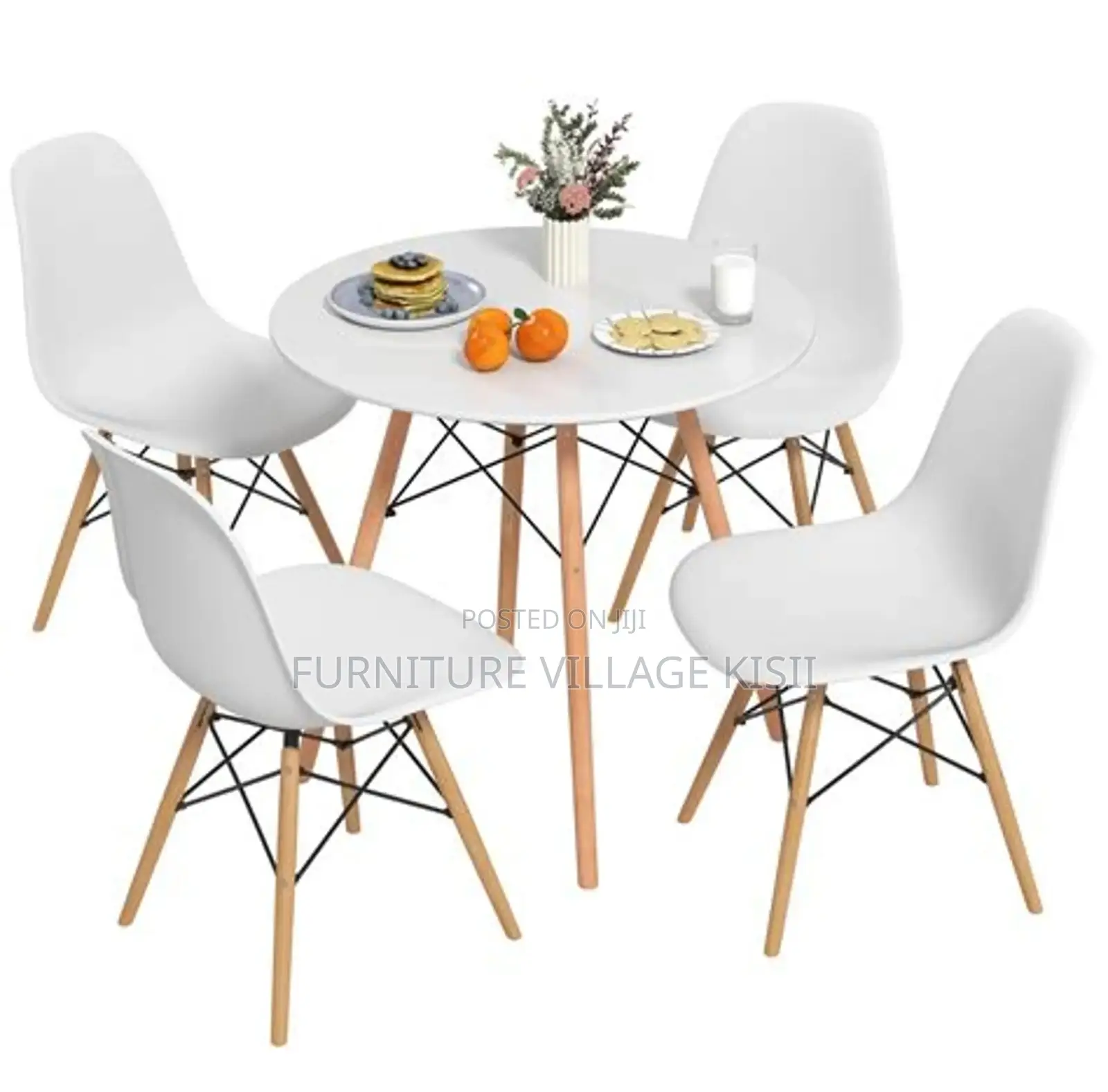 Home Furniture:4-Seater Marble Dining Set