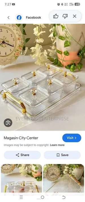 Acrylic Tray 40x25cm + 6pc 420ml Candy Boxes