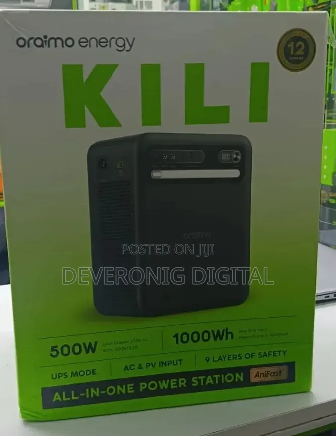 Oraimo Energy KILI 1000Wh 500W Portable Power Station