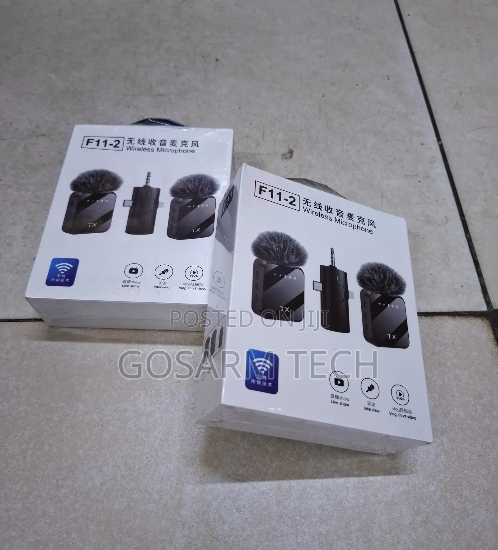 F11 Wireless Microphone for Clear Audio Content Recording