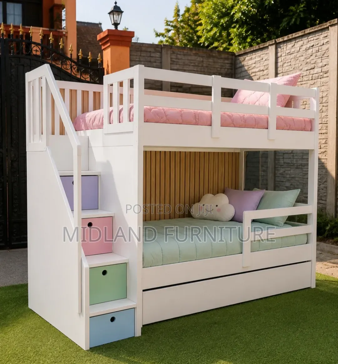 Kids Bunk Bed With Storage Staircase Available on Order