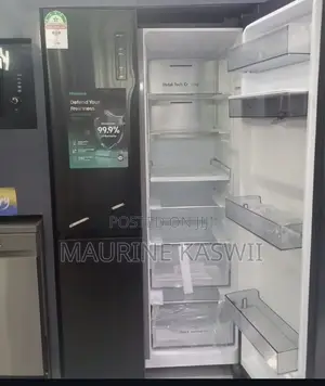 Hisense Ref668dr Side by Side Fridge Featuring Black Finish 549l