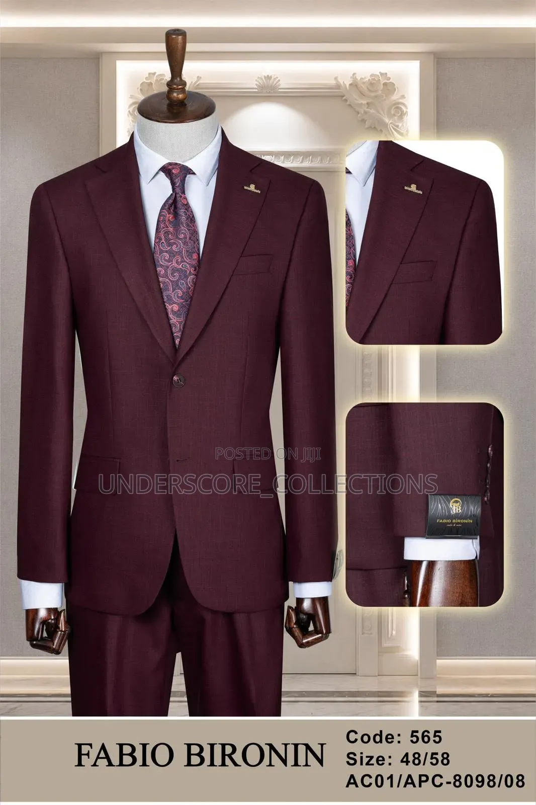 Fabio Turkey Men Suits