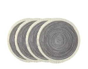 Woven Round Braided Environmentally Friendly Table Placemats-Car