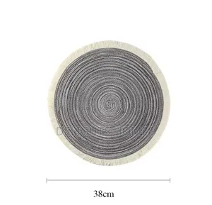 Woven Round Braided Environmentally Friendly Table Placemats-Car