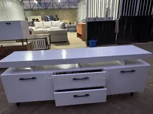 White Modern Executive TV Stand